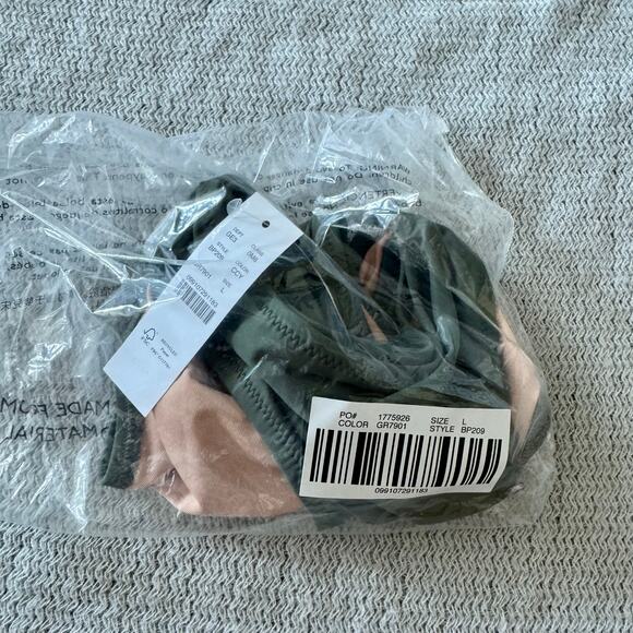 J. Crew Cool Cypress Green Heritage 1989 High Leg Cheeky Bikini Bottom Large NWT - Picture 3 of 3